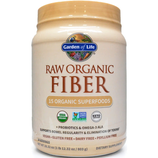 Garden of Life RAW Organic Fiber, 803 g, front of tub
