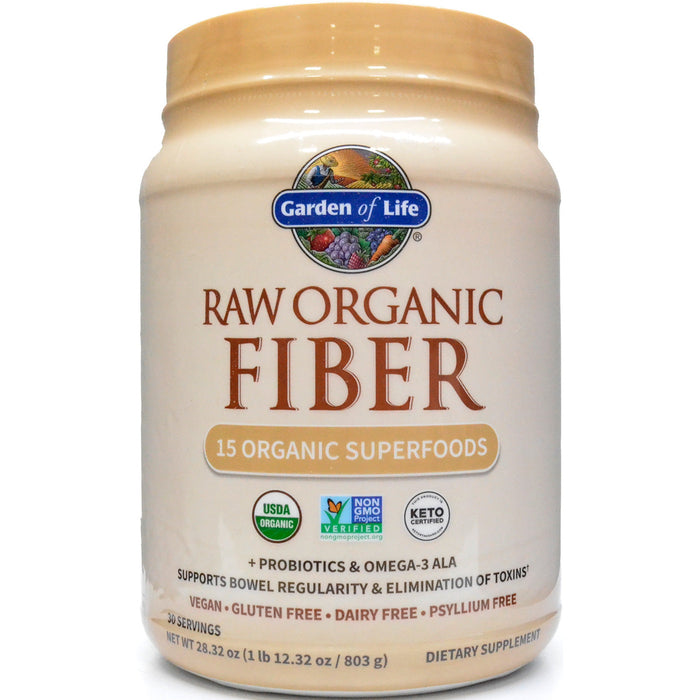 Garden of Life RAW Organic Fiber, 803 g, front of tub