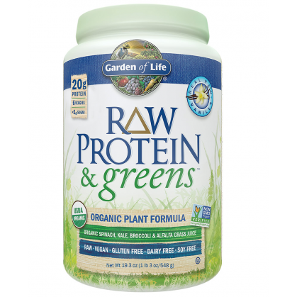 Garden of Life RAW Protein & Greens, 20 servings, front of tub