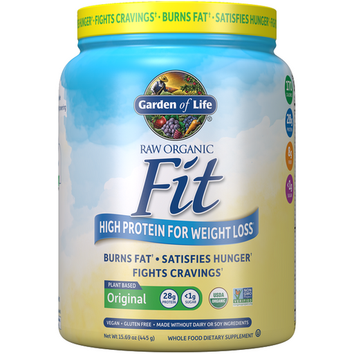 Garden of Life Sport RAW Organic Fit Protein, Original, 15.69 oz, front of tub