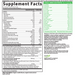 Garden of Life Sport RAW Organic Fit Protein, Original 15.69 oz supplement facts label