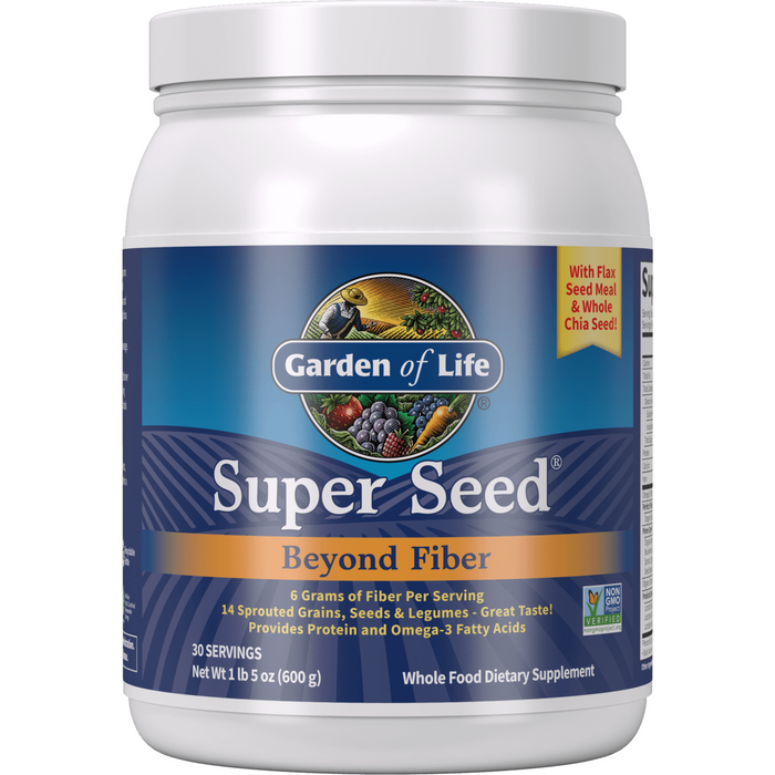 Garden of Life Super Seed, 600 g, front of tub