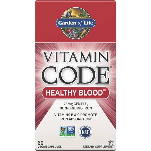 Garden of Life Vitamin Code Healthy Blood, 60 veg capsules, front of box