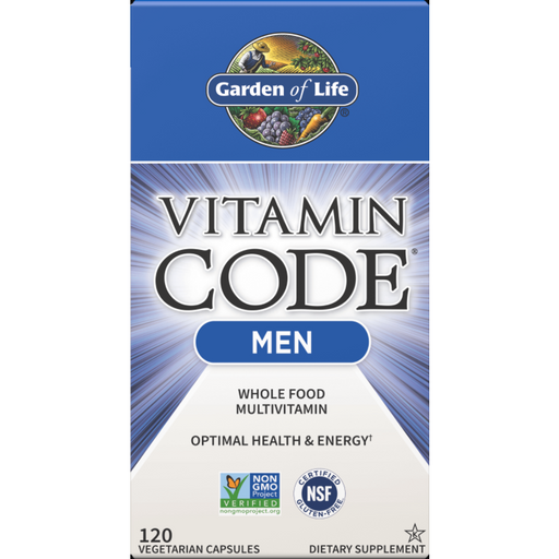 Garden of Life Vitamin Code Men, 120 veg capsules, front of box