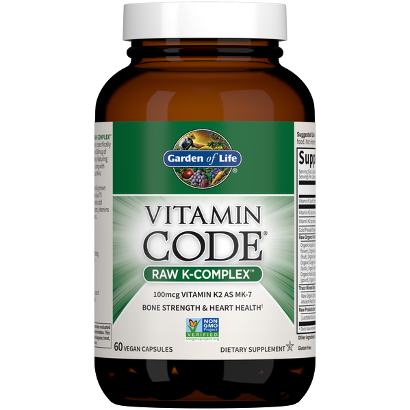 Garden of Life Vitamin Code RAW K-Complex, 60 veg capsules, bottle