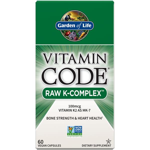 Garden of Life Vitamin Code RAW K-Complex, 60 veg capsules, front of box