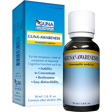 Guna Awareness, 1 fl oz, front of bottle and box