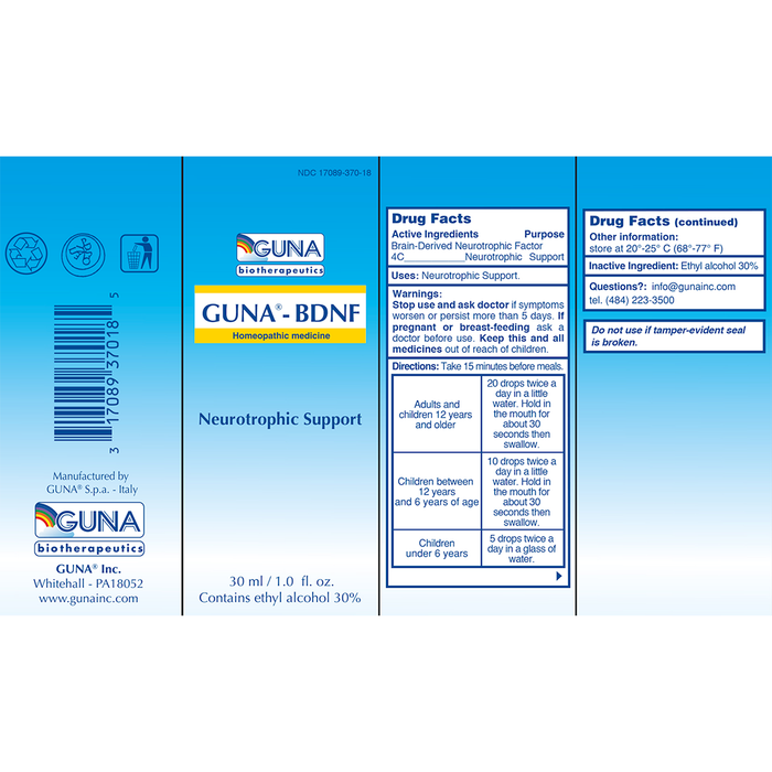 Guna BDNF 1 fl oz full label