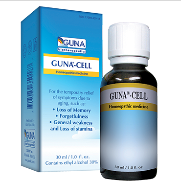 Guna Cell, 30 mL, front of bottle and box