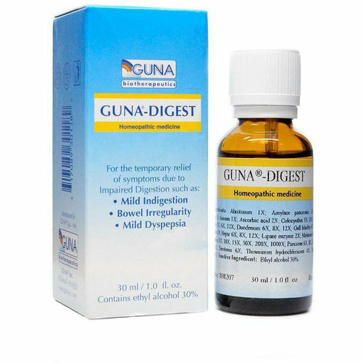 Guna Digest, 30 mL, front of bottle and box