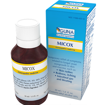Guna Micox, 30 mL, front of bottle and box