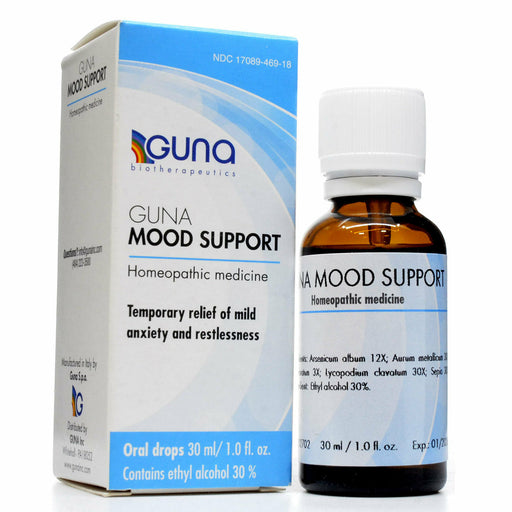 Guna Mood Support, 30 mL, front of bottle and box