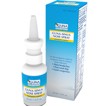 Guna Sinus Nose Spray, 30 mL, front of spray bottle and box