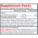Health Concerns Backbone 90 capsules supplement facts label