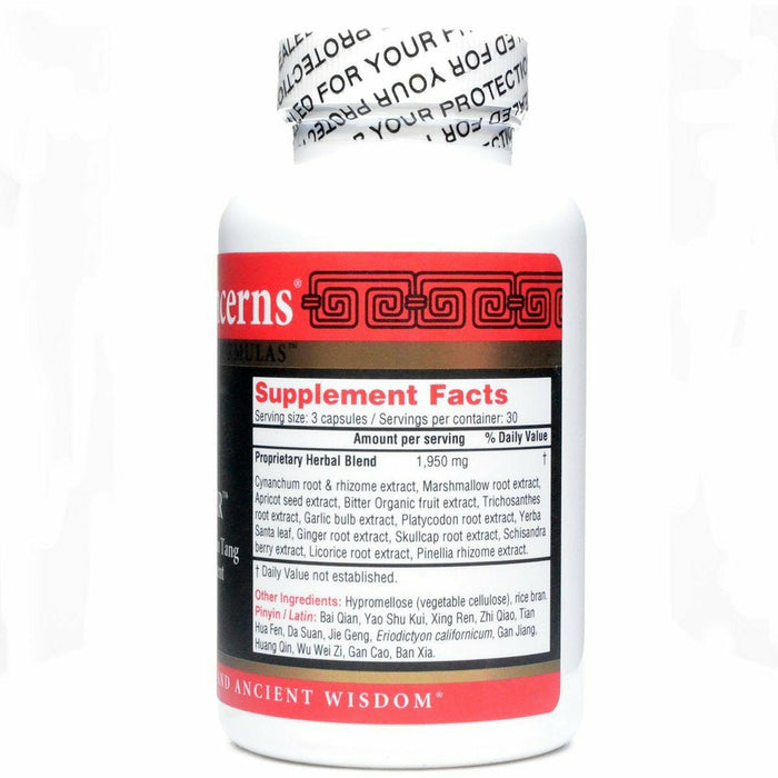 Health Concerns Clear Air 90 capsules supplement facts label