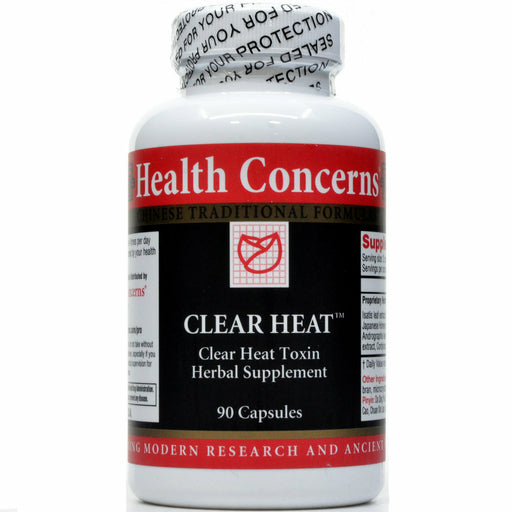 Health Concerns Clear Heat, 90 capsules, front of bottle