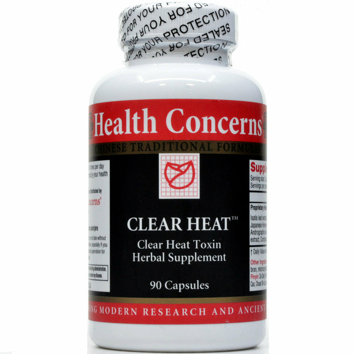 Health Concerns Clear Heat, 90 capsules, front of bottle