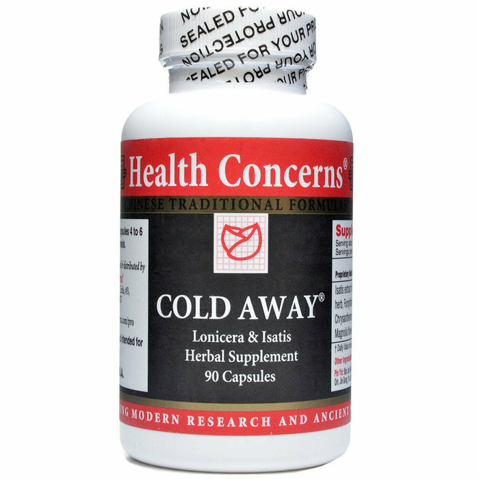 Health Concerns Cold Away, 90 capsules, front of bottle