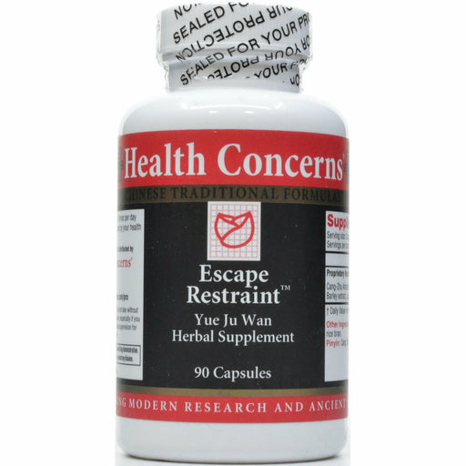 Health Concerns Escape Restraint, 90 capsules, front of bottle