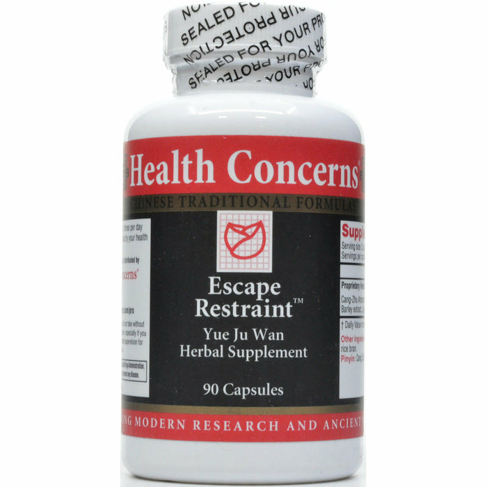Health Concerns Escape Restraint, 90 capsules, front of bottle
