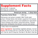 Health Concerns Rehmannia & Milk Thistle 90 capsules supplement facts label