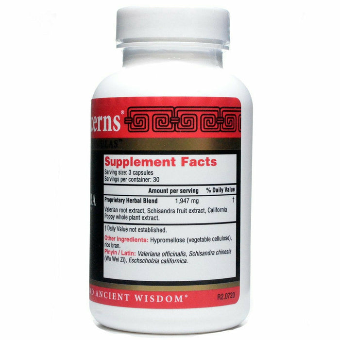 Health Concerns Schisandra Dreams 90 capsules supplement facts label