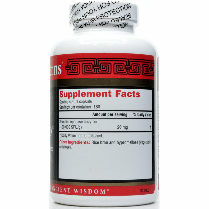 Health Concerns Serramend 180 capsules supplement facts label