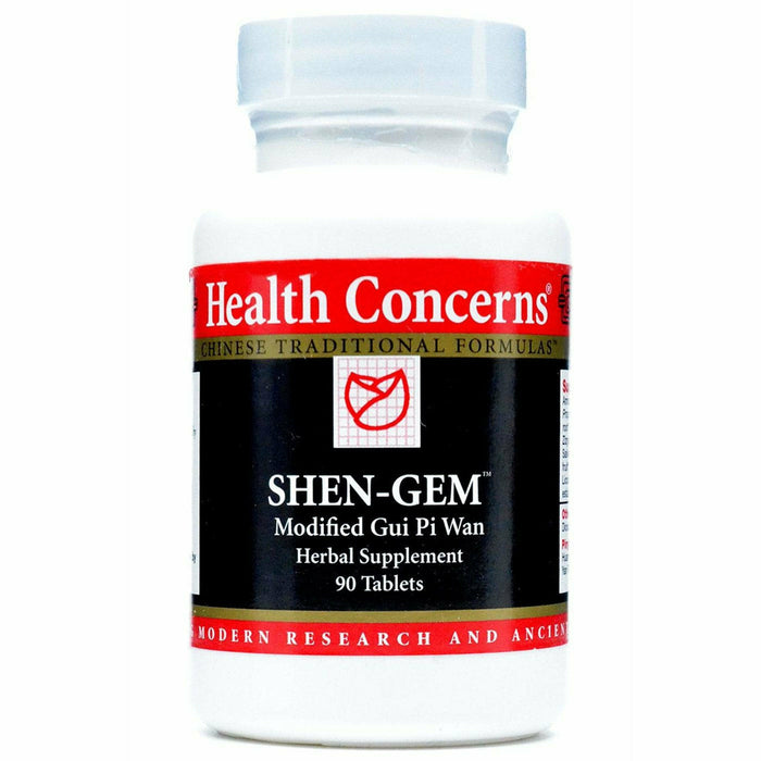 Health Concerns Shen-Gem, 90 tablets, front of bottle