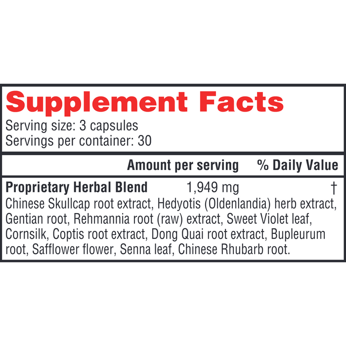 Health Concerns Skin Balance 90 capsules supplement facts label