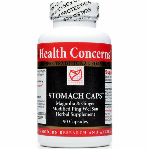 Health Concerns Stomach Caps, 90 veggie capsules, front of bottle