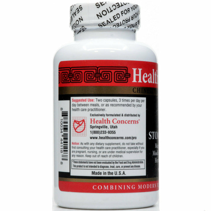 Health Concerns Stomach Caps 90 veggie capsules suggested use label
