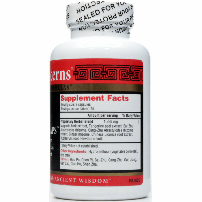 Health Concerns Stomach Caps 90 veggie capsules supplement facts label