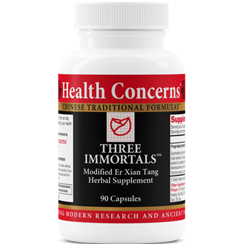 Health Concerns Three Immortals, 90 capsules, front of bottle
