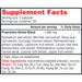 Health Concerns Three Immortals 90 capsules supplement facts label