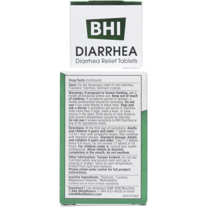 Diarrhea 100 tablets by Heel/BHI, Drug Facts label, continued