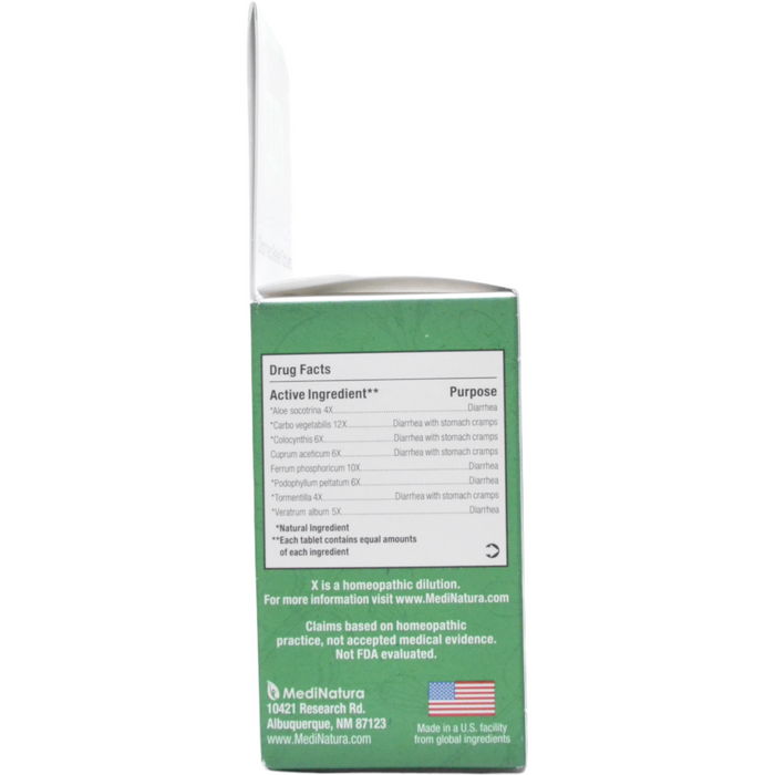 Diarrhea 100 tablets by Heel/BHI, Drug Facts label