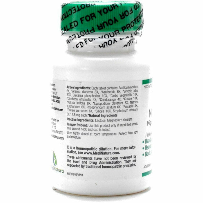 Migraine 100 tablets by Heel/BHI, product label