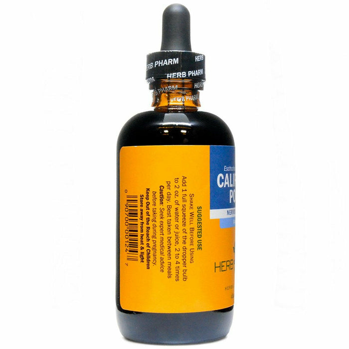 Herb Pharm California Poppy 4 fl oz suggested use label