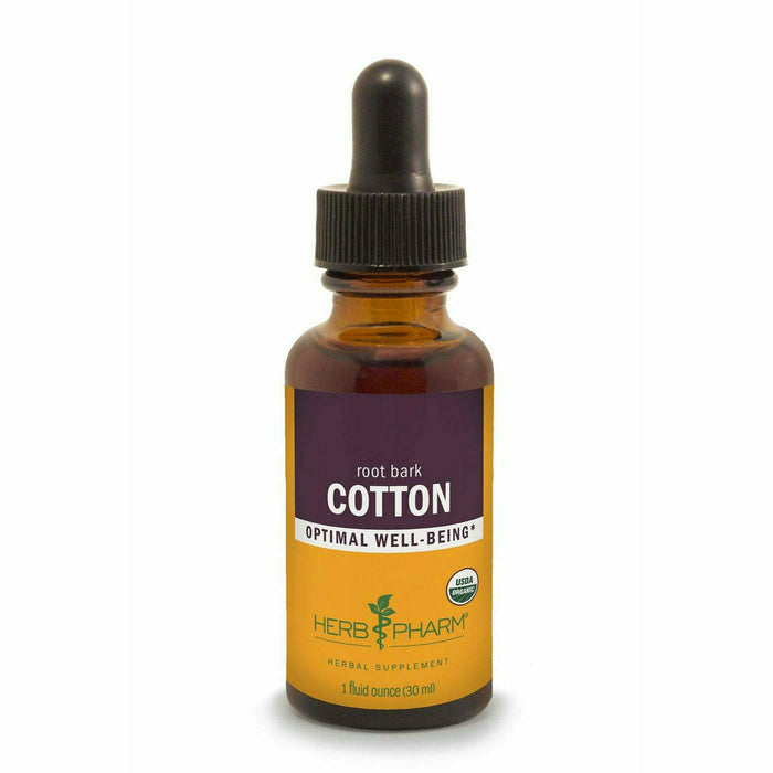Herb Pharm Cotton, 1 fl oz, front of dropper bottle