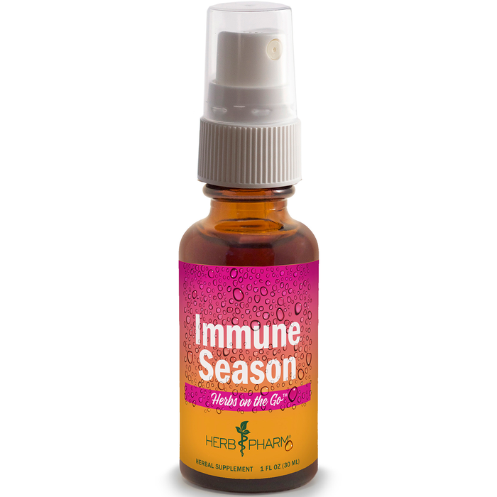 Herb Pharm Herbs on the Go Immune Season Spray, 1 fl oz, front of spray bottle