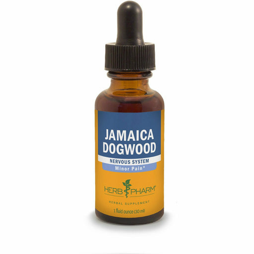 Herb Pharm Jamaican Dogwood, 1 fl oz, front of dropper bottle