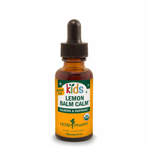 Herb Pharm Kids Lemon Balm Calm, 1 fl oz, front of dropper bottle