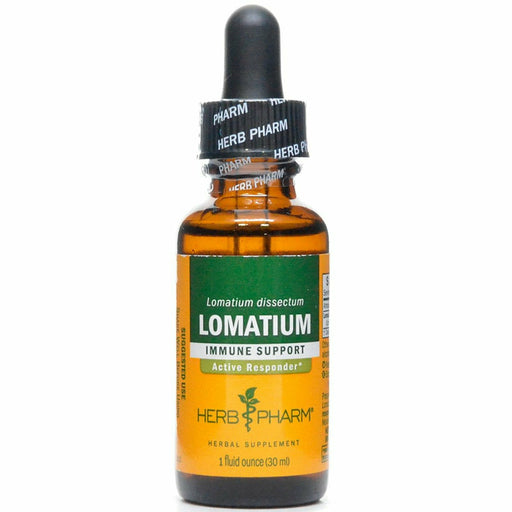 Herb Pharm Lomatium, 1 fl oz, front of dropper bottle