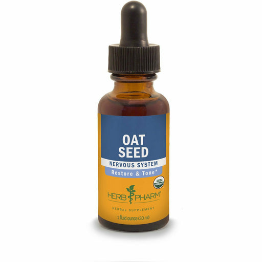 Herb Pharm Oat Seed, 1 fl oz, front of dropper bottle