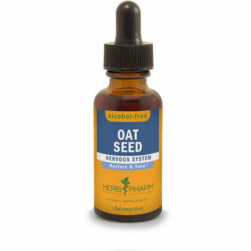 Herb Pharm Oat Seed Alcohol-Free, 1 fl oz, front of dropper bottle