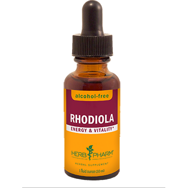 Herb Pharm Rhodiola Glycerite, 1 fl oz, front of dropper bottle