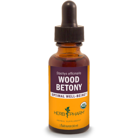 Herb Pharm Wood Betony, 1 fl oz, front of dropper bottle