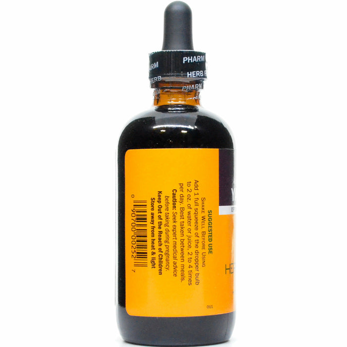 Herb Pharm Yarrow 4 fl oz suggested use label