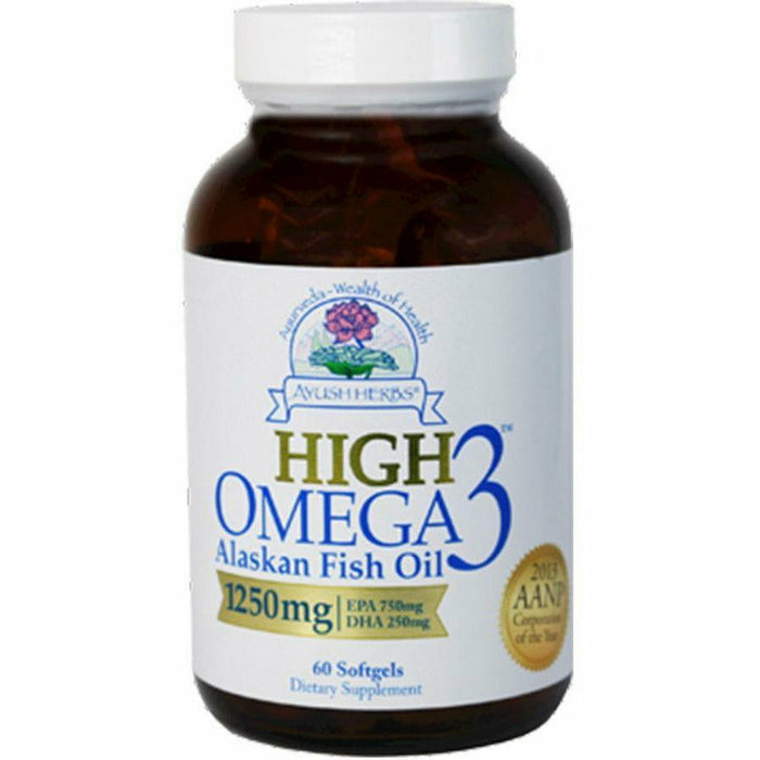 Ayush Herbs, High Omega 3 1000 mg 60 gels
