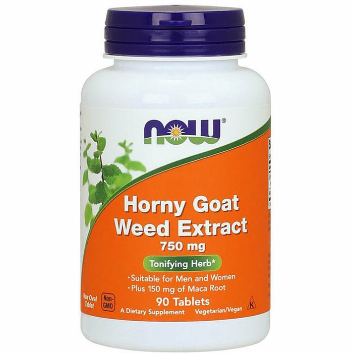 NOW, Horny Goat Weed Extract 750 mg 90 tabs